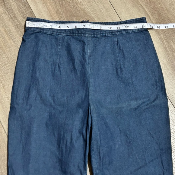 FREE PEOPLE Bootcut Flare Cropped Back Zip Denim Jeans Size 6 - Picture 6 of 11